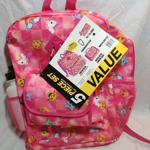 EMOJI 5 PC BACKPACK